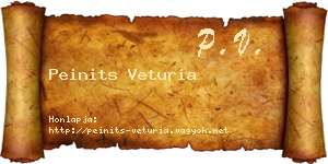 Peinits Veturia névjegykártya